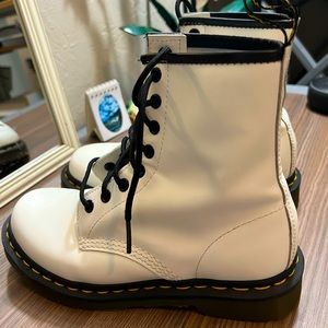 White Dr Marten Boots size 6